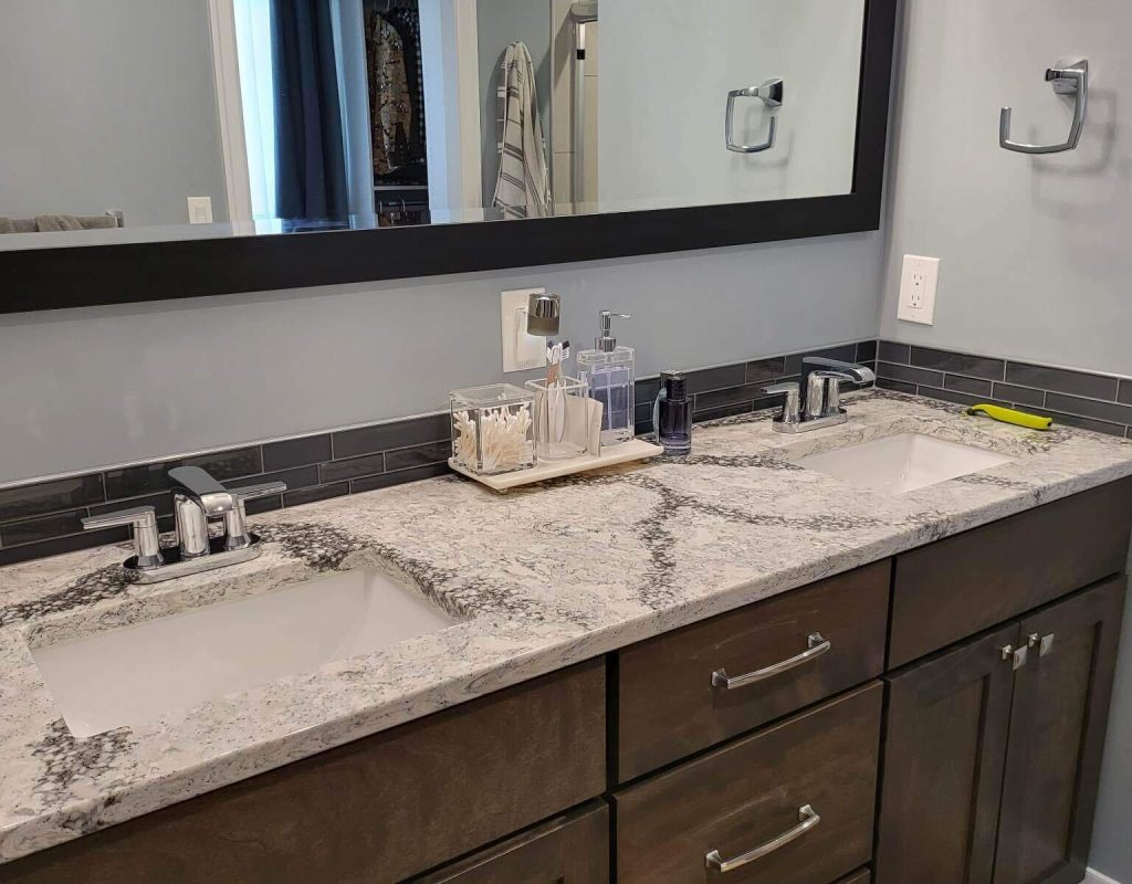 Detail shot of a sparkling clean kitchen countertop in Nebraska