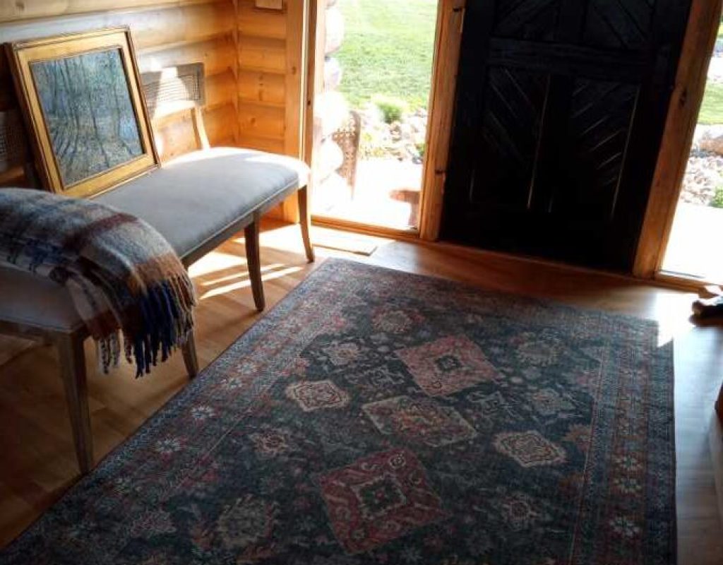 Professional house cleaners vacuuming a living room in Omaha